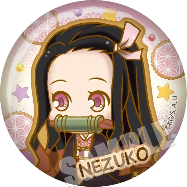 Аниме Demon Slayer: Kimetsu no Yaiba Tanjirou Kamado Nezuko мультфильм значок КНОПКА брошь булавки