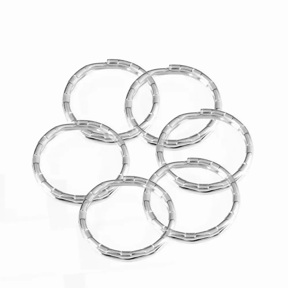 30 шт./лот вогнутое и круглое кольцо для ключей 20/25/30 мм Родий DIY Автомобильный