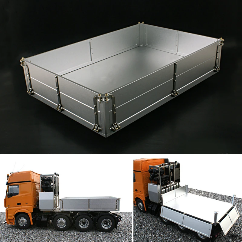 LESU RC 280 мм металлический автомобиль ведро грузовой ящик 8*8 трактор грузовик