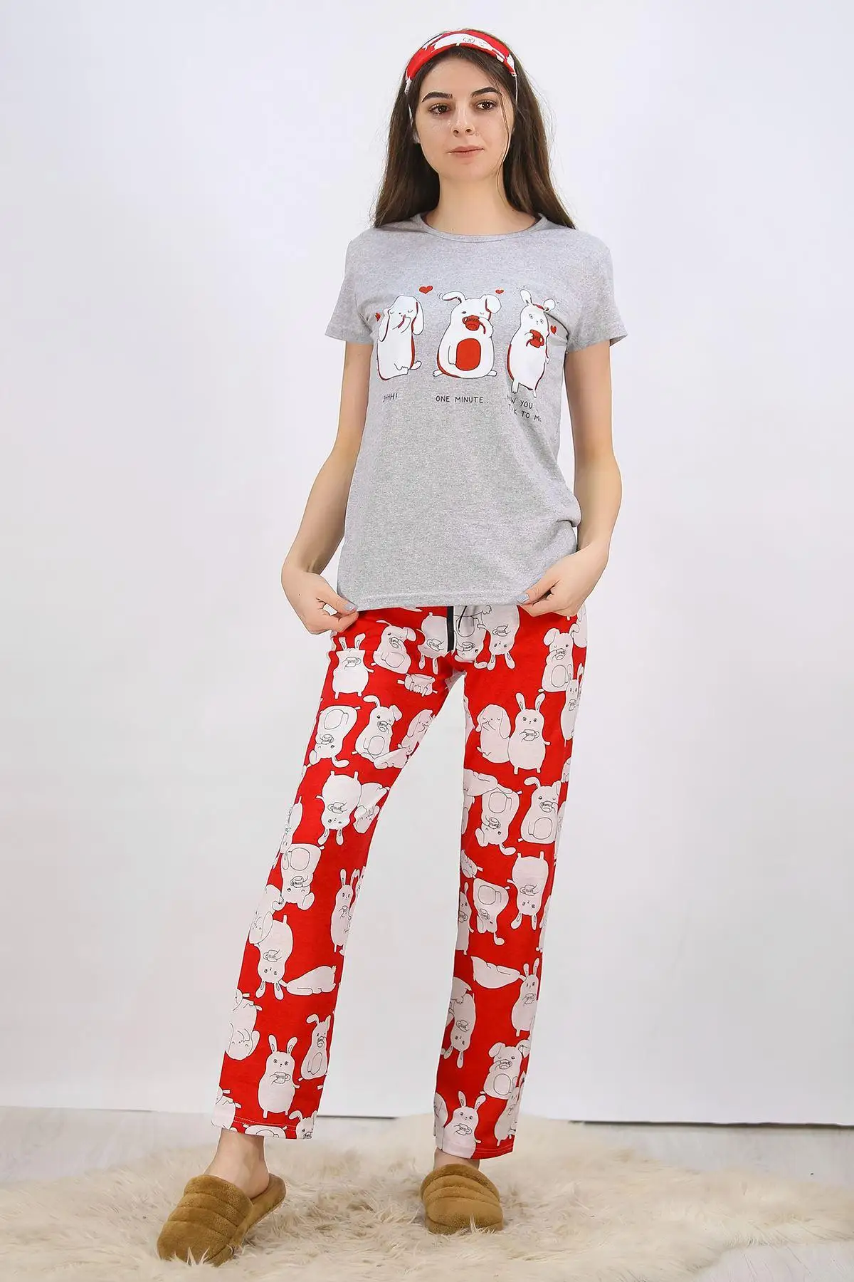 

Printed Pajamas set Gray