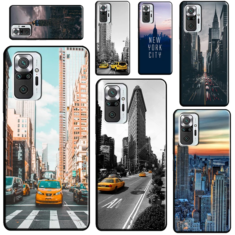 

Мягкий чехол NYC Нью-Йорк для Xiaomi Redmi Note 10 8 9 Pro 8T 9S, чехол для телефона Redmi 9 9A 9C 9T 8A K40
