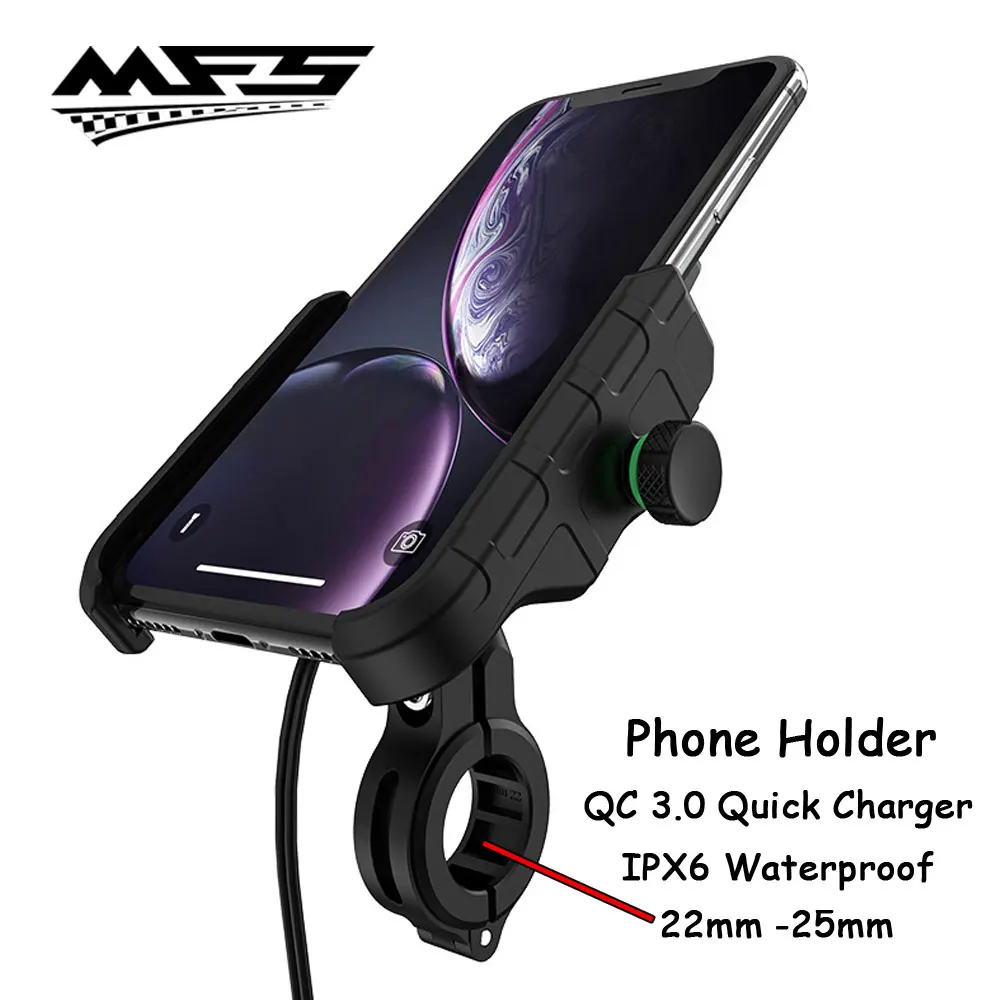 Держатель для телефона мотоцикла зеркало заднего вида с USB QC3.0 держатель быстрой