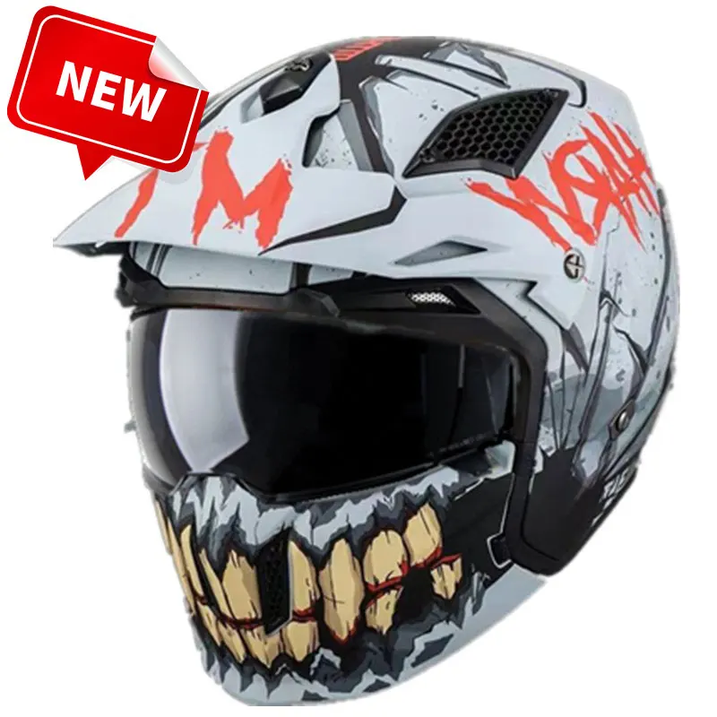 

Authentic Motorcross off-road motorcycle helmet Profession men personality full face locomotive pull four highway safety helmet