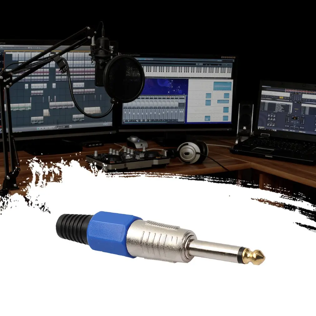 

6.35MM Mono stereo Microphone Cable Plug Gold Plated Amplifier Microphone Plug 6.35MM Jack Plug 6.5MM Connector