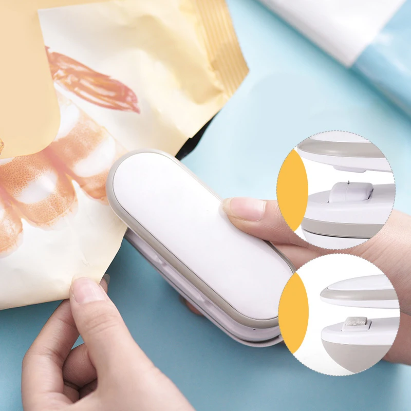 

2 in 1 Mini Bag Sealer Heat Seal Snack Distribution Without Battery