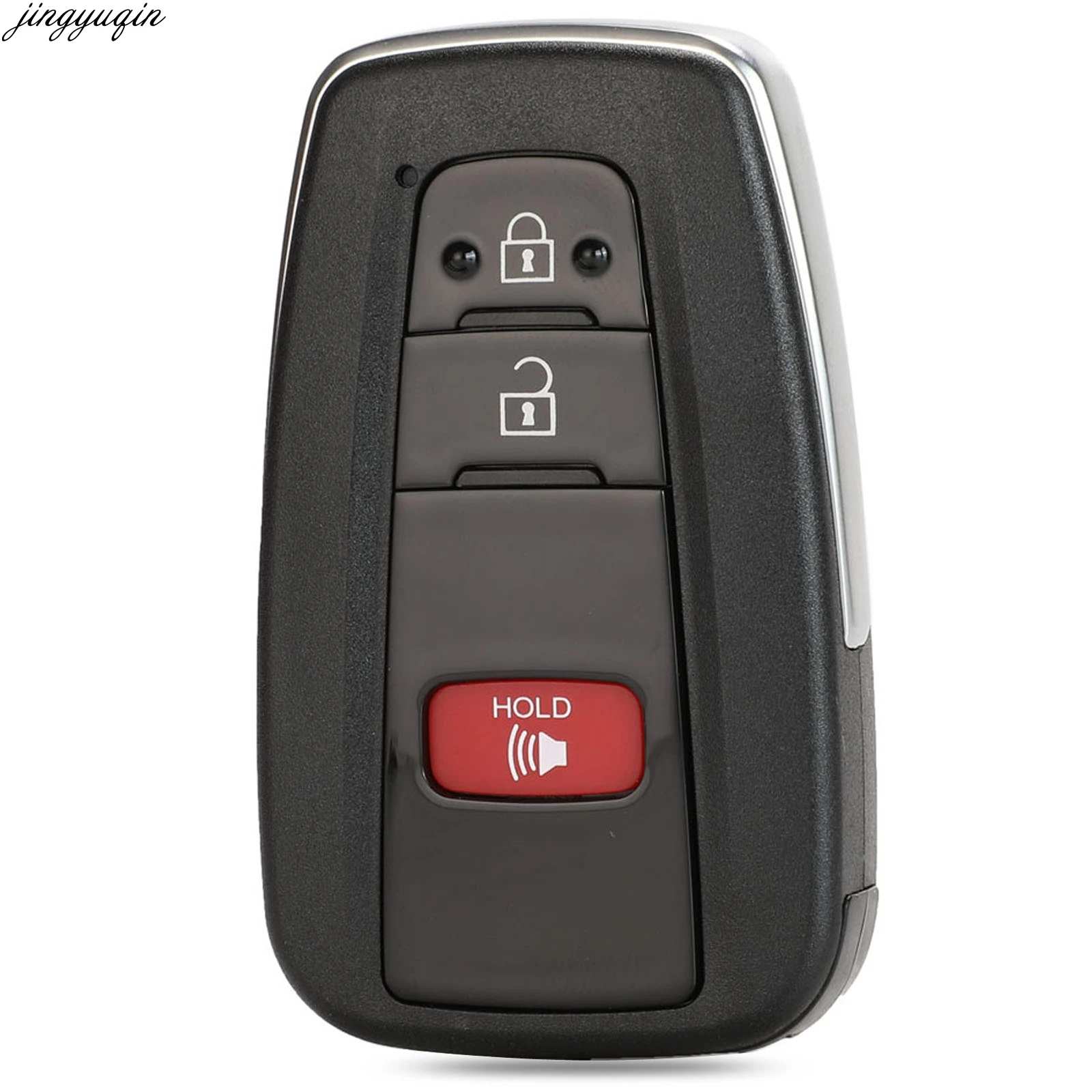 

Jingyuqin 5pcs Remote Car Key Case Shell Suit For Toyota Camry RAV4 Corolla C-HR 2019 2+1 Buttons Smart Key Fob Cover Styling