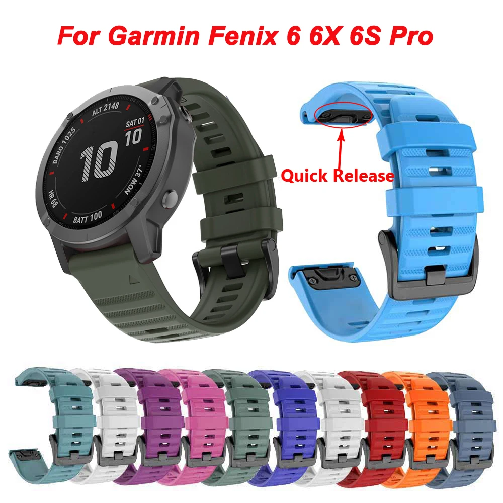 Мягкий ремешок для смарт часов Силиконовый Garmin Fenix 5X 5 5S 3 3HR 6 6s 6x pro Forerunner935 945