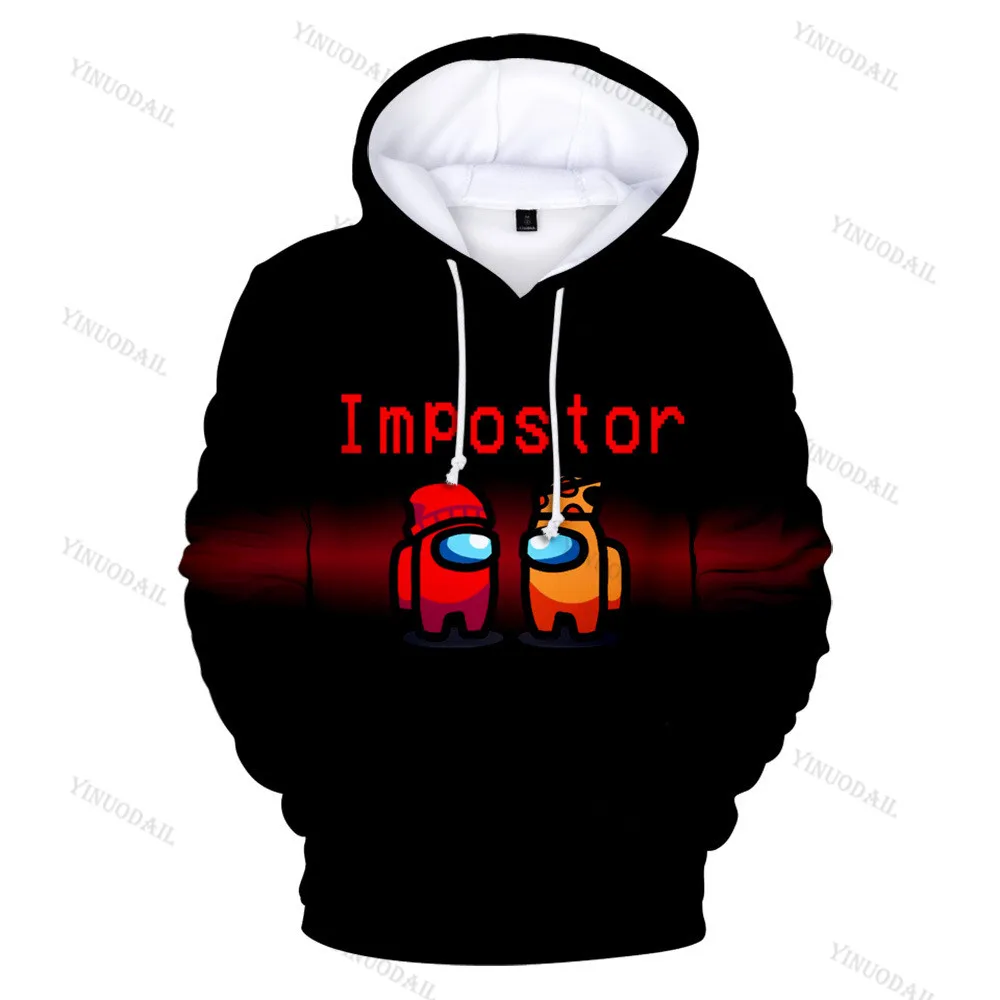 

Game Printing Hoodies Oversized Print Pocket Sweatshirts Hooded Harajuku Casual Pullovers Men Kids Sweatshirt