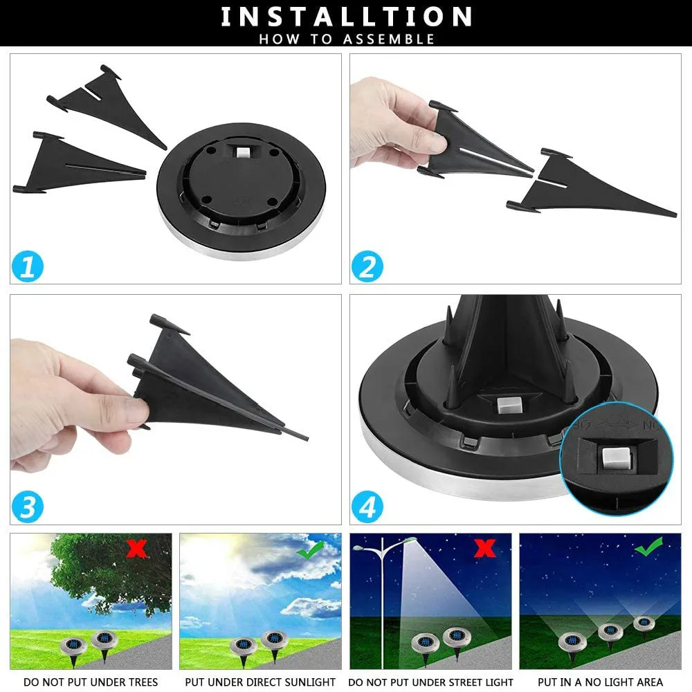 Уличный водонепроницаемый фонарь на солнечной батарее 16 светодиодов в комплекте