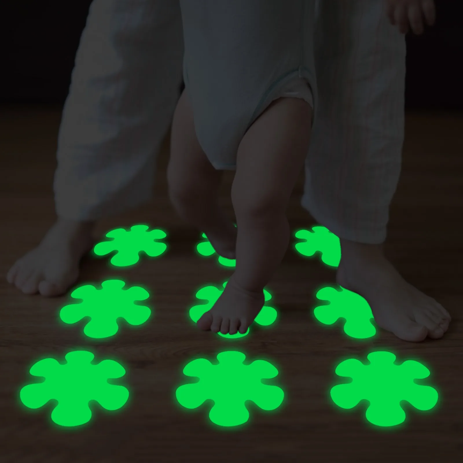 

20PC Bathroom Anti-Slip Pad Fluorescent Luminous Stairs Reflective Slip Strip Fluorescent luminous non-slip tape