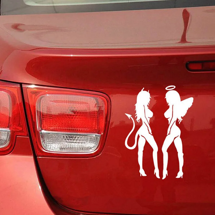 3D Автомобильные наклейки виниловые дьявол ангел демоны отражающие