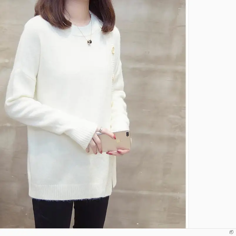 

2021 spring and autumn winter Long sleeve Women's Sweater coat