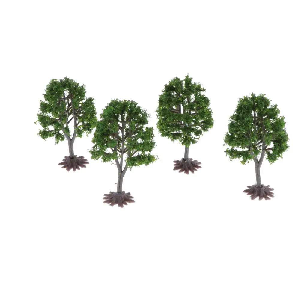 

4Pcs Tree Model Layout Diorama Architecture Landscape Sand Table DIY Green