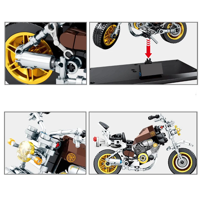 

SEMBO MOC City Speed Motocross Building Blocks Technic Compatible Motor Racing Motorbike Boy Bricks Set Creative Gifts