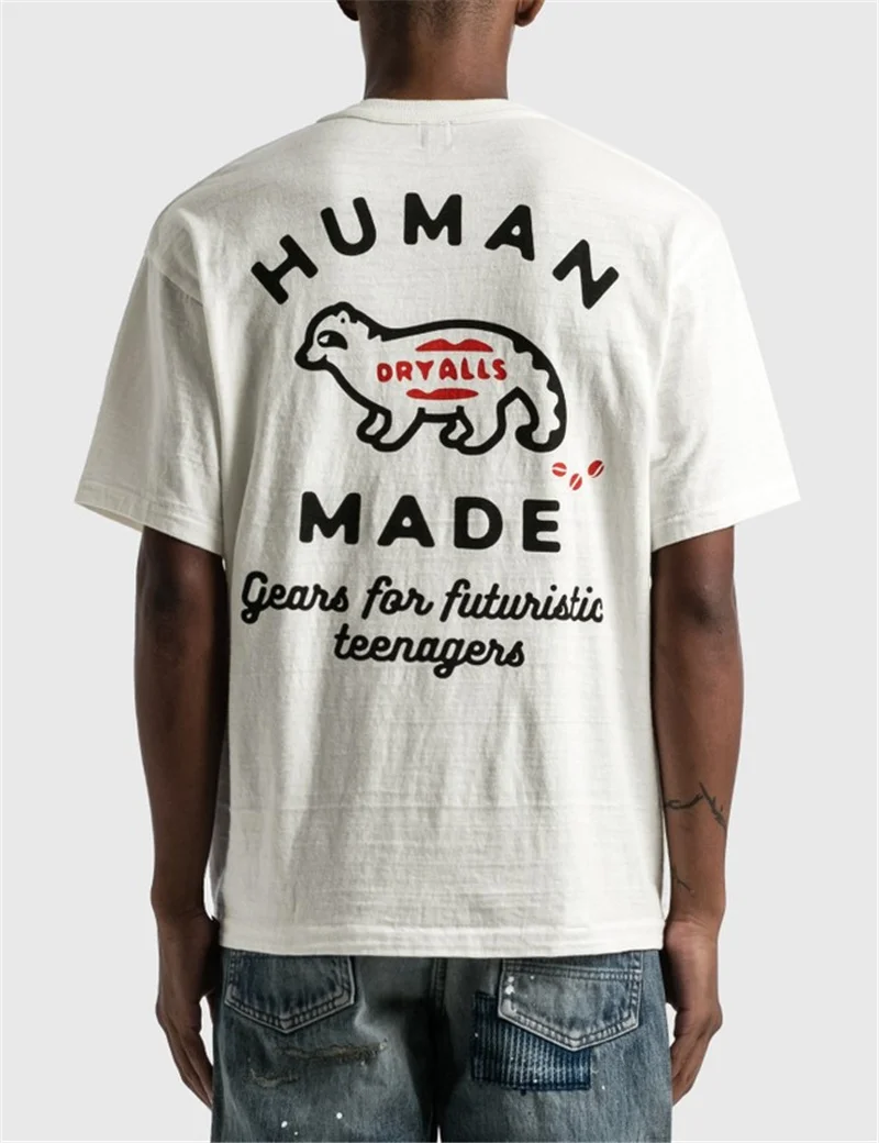 

Мужская и женская хлопковая футболка с коротким рукавом и принтом