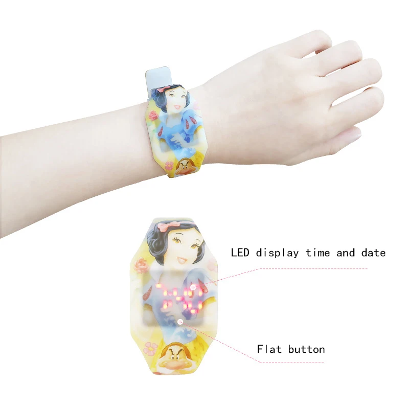 Цифровые наручные часы Disney с мультяшным изображением Белоснежки