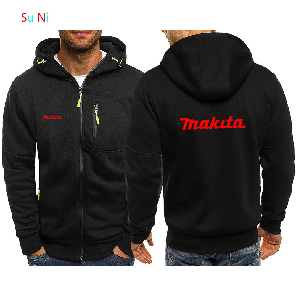 

2021 MAKITA Men's Hoodie Harajuku Korean Loose Hoodie Casual Fashion Loose Zip Shirt Men's Tops Men's Sportswear Sweatshirts