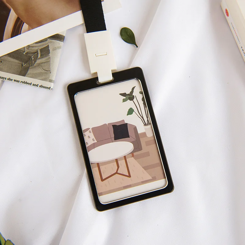 1 шт. металлический бейдж держатель для карт Бизнес пропуска бирки с ремешком