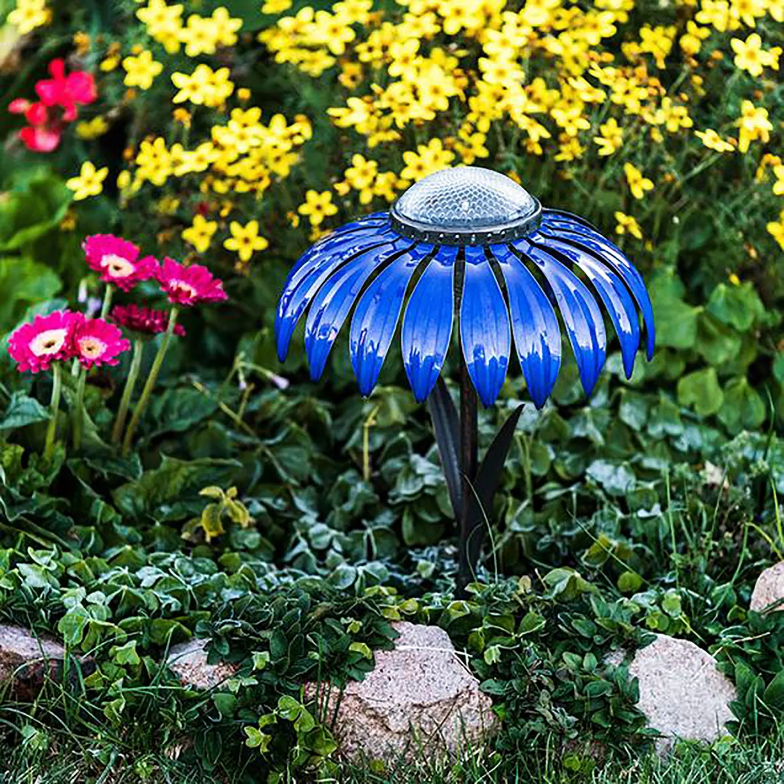 Ощущение розовый Эхинацея солнечный светильник s украшения сада наружная ставки