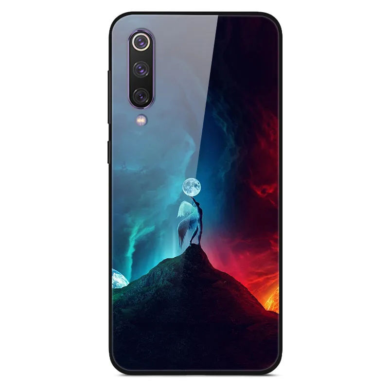 Для Xiaomi mi 9 mi 9 SE чехол из закаленного стекла жесткий чехол для телефона для Xiao mi Xiomi mi 9 SE mi 9 T mi 9 T Pro TPU бампер чехол s - Цвет: 54