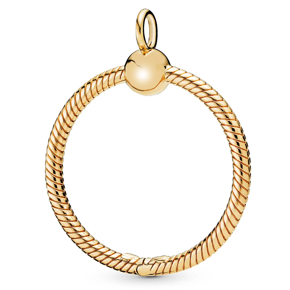 

925 Sterling Silver Necklace Pendant Size S M L Silver Gold Rose Color Round Circle Pendant For Women 925 Necklace Accessories