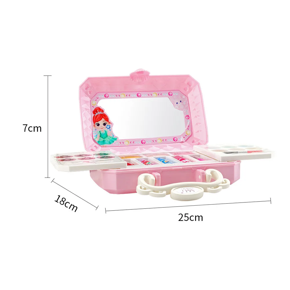 

Kids Cosmetics Make Up Set Washable Beauty Makeup Box Baby Gift Toys Safe Princess Girls Makeup for Girls Birthday Pretend Play