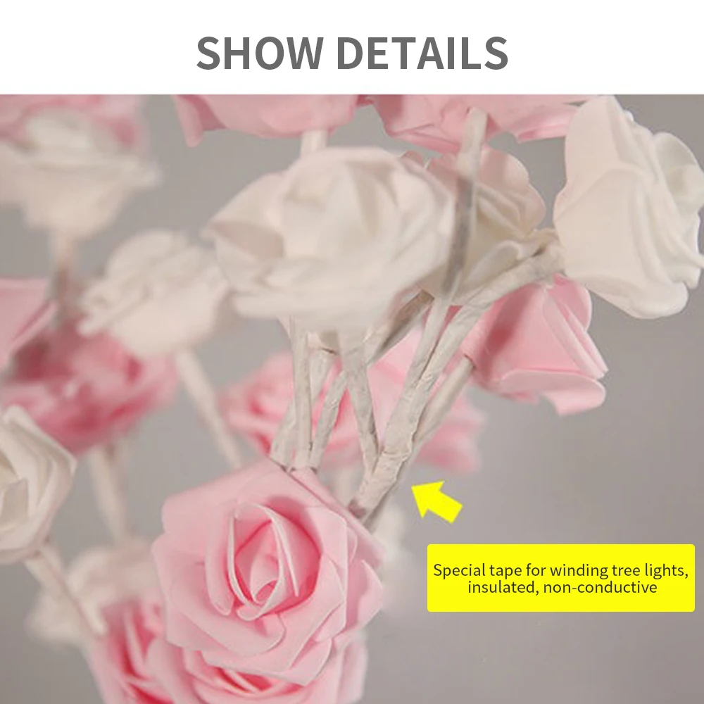 24LED моделирование в Форме Розы освещение для деревьев цветов атмосфера