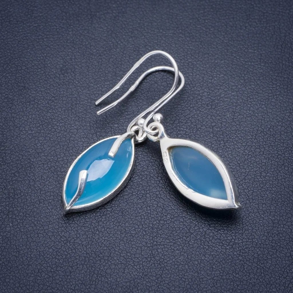 Уникальные серьги из стерлингового серебра 925 пробы ручной работы с натуральным