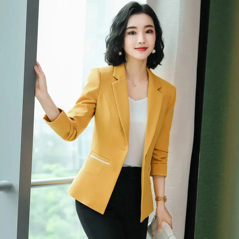 Blazer Women Women's Suit Jacket Spring Casual Top Short Veste Femme | Женская одежда