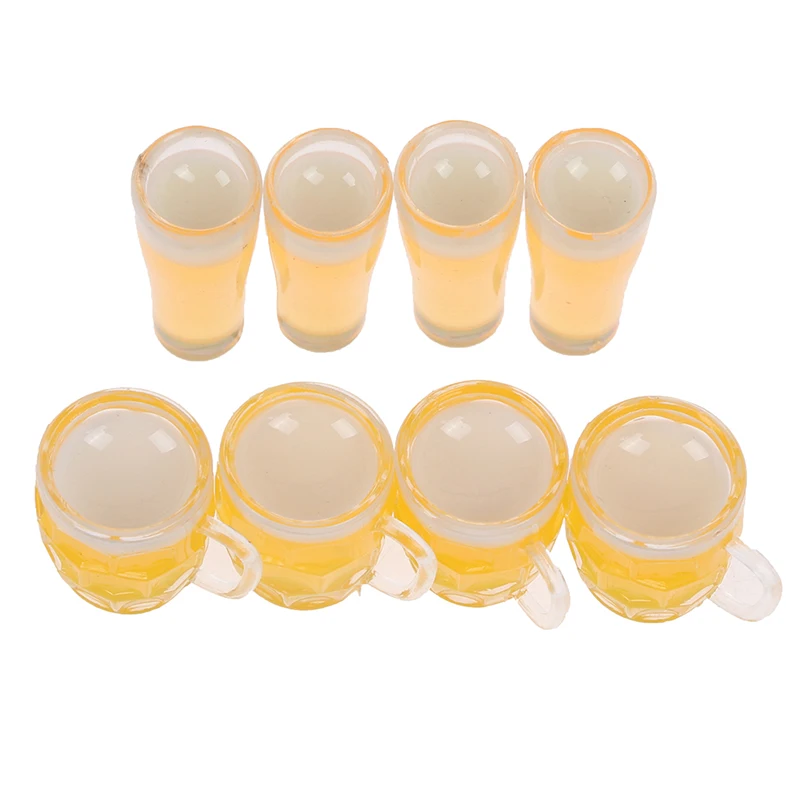 

4Pcs Toys for Dollhouse 1/12 Miniature Scene Model Scale Dollhouse Furniture Accessories Mini Beer Cup Mug Kid Toys