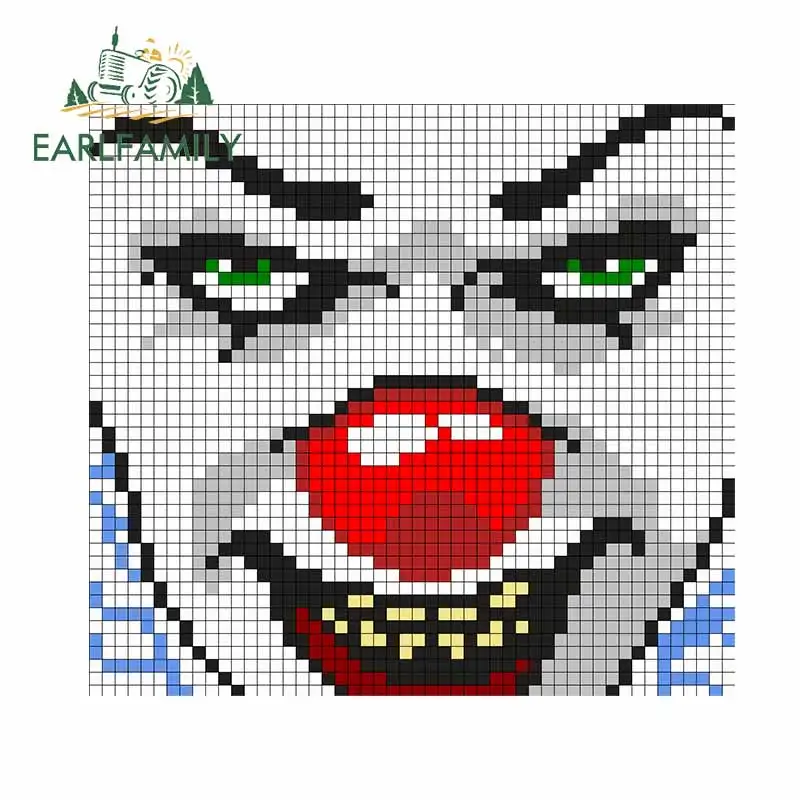 EARLFAMILY 13 см x 11 9 для пикселей ужасные автомобильные наклейки клоуна и