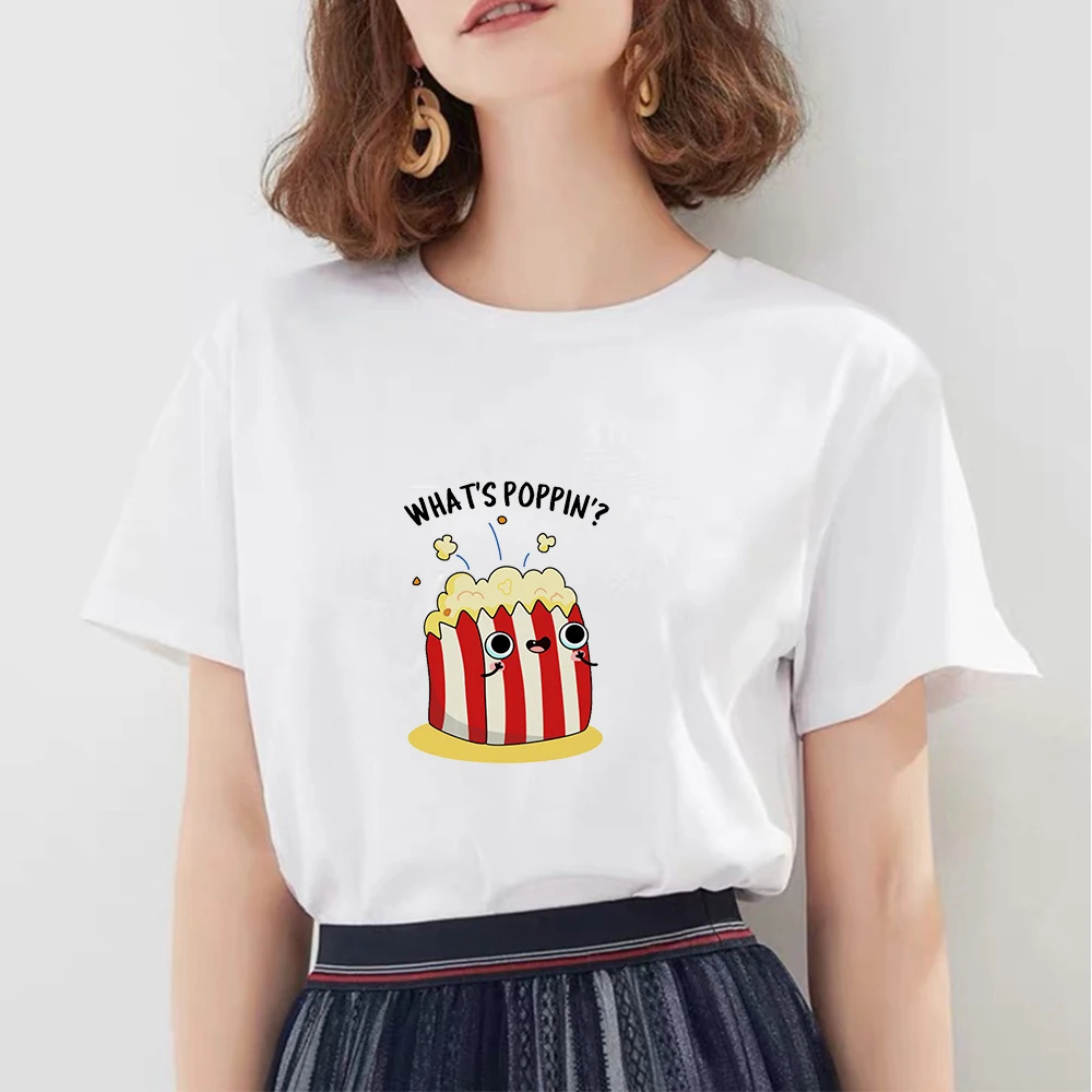 Новинка забавная футболка в стиле Харадзюку K Pop с мультипликационным рисунком