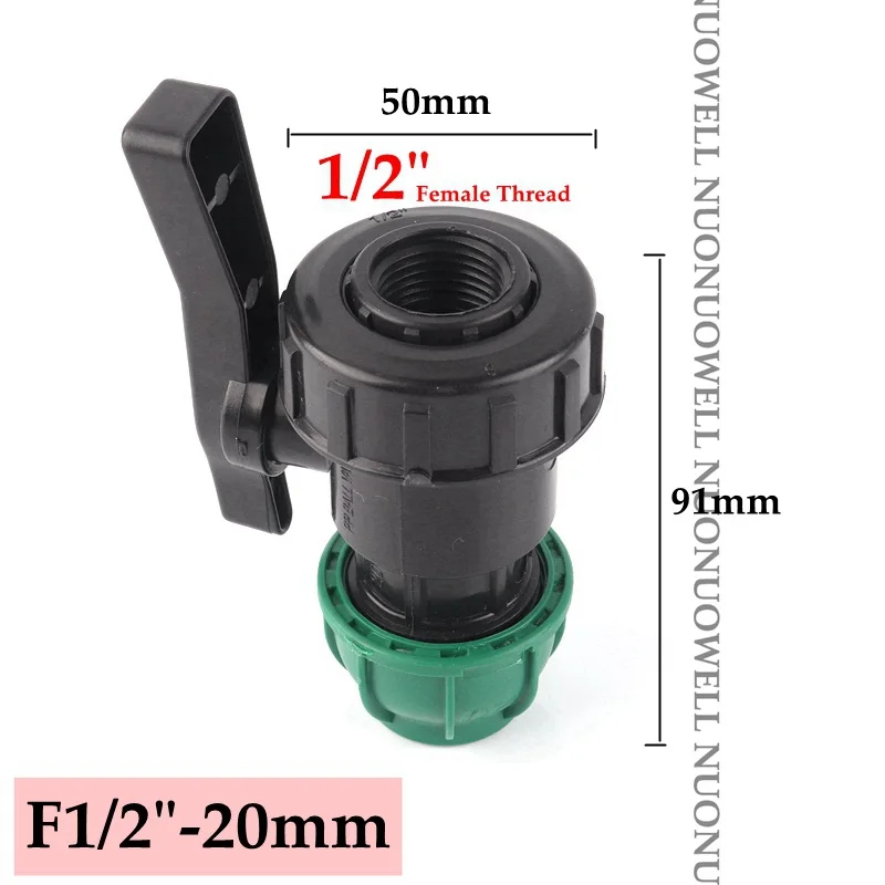 F1l2inch-20mm Высокое качество 1/"~ 1" шаровой клапан PPR ПВХ PE трубы быстрые разъемы без горячего расплава пластиковые клапаны ирригационные трубы переключатель воды разъем - Цвет: F1l2inch-20mm