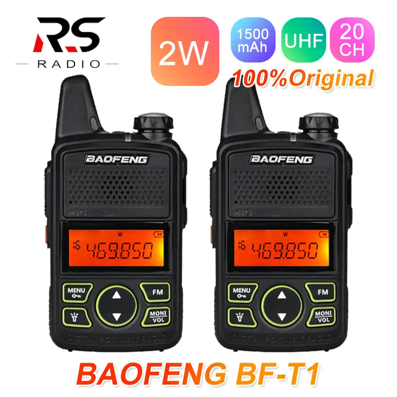 2 шт. BAOFENG BF-T1 мини Детская портативная рация радиостанция UHF детский Woki Toki HF трансивер Ham радиопередатчик USB FM BF T1