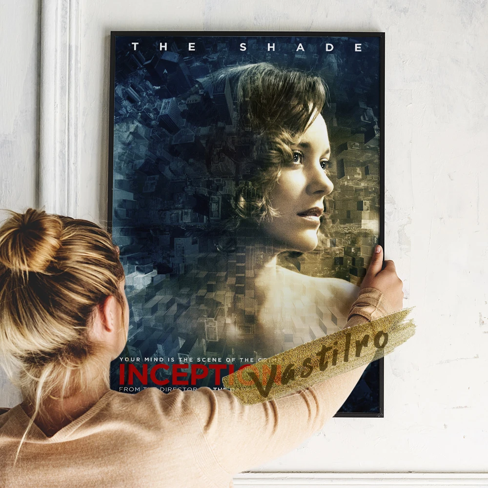 

Classic Movie Inception Poster, Film Character Portrait Painting, Living Room Bedroom Wall Decor, Inception Movie Star Prints