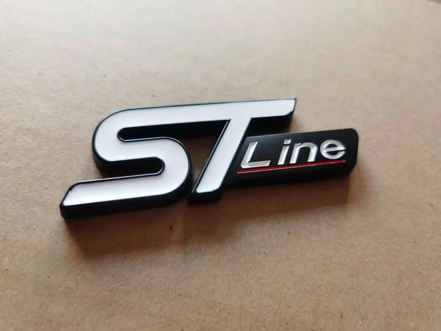 1 металлическая эмблема ST line для задней части автомобиля хромированная наклейка