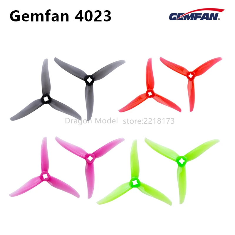 Gemfan 4023 4-дюймовый 3-лопастной/трехлопастной винт 1.5 мм по часовой и против часовой стрелки FPV пропеллеры для гоночного дрона Toothpick на 4 дюйма.
