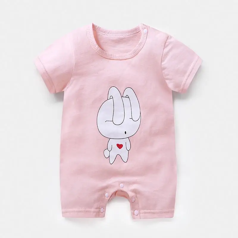 

ZWY682 New Newborn Toddler Infant Baby Boys Girl Casual Romper Jumpsuit Cotton Short Sleeve Clothes Summer Sunsuit Outfits