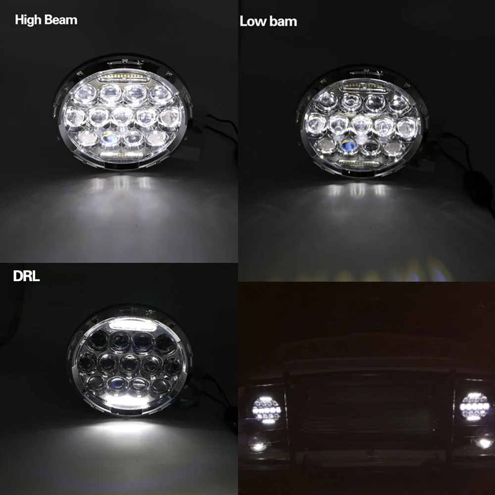 Светодиодные фары дальнего и ближнего света для Jeep Lada Niva 4x4 75 Вт 7 дюймов|Фара авто