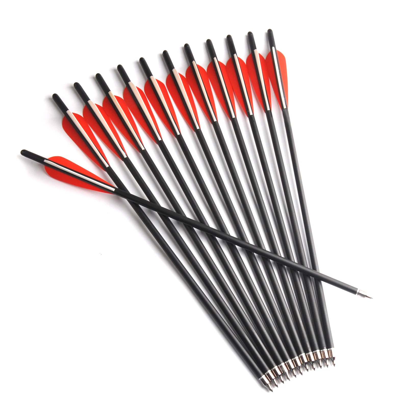 

17/20 Inches Crossbow Bolts Mixed-Carbon Arrow Diameter 8.8mm with Halfmoon Nock Remove Tip for Archery Hunting Shooting