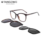 TANGOWO квадратные TR90 поляризованные солнцезащитные очки Женские Ретро Стильные брендовые дизайнерские модные мужские фотомагнитные 69944