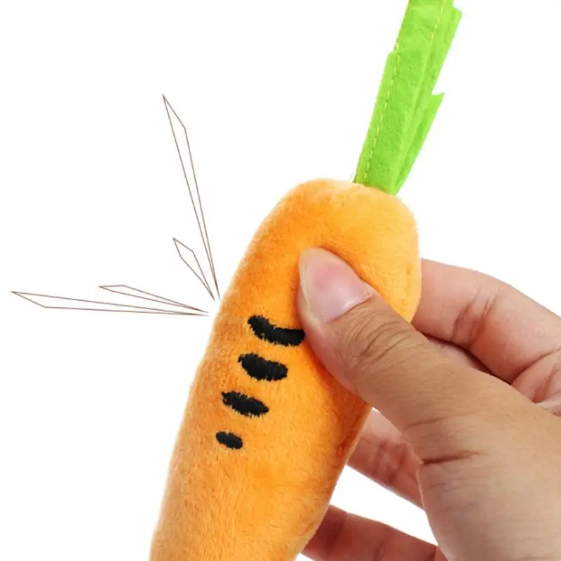 Игрушки для собак в форме морковки с забавным лицом мягкие плюшевые игрушки