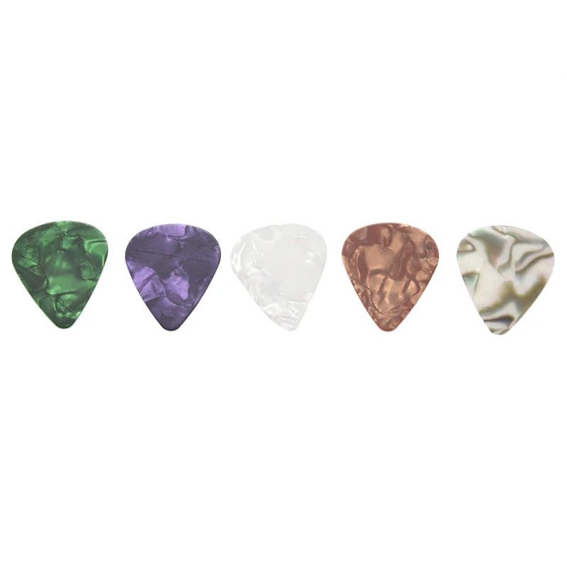 

Longteam 5Pcs Colorful 0.46Mm Guitar Picks Celluloid Mediators For Bass Guitar