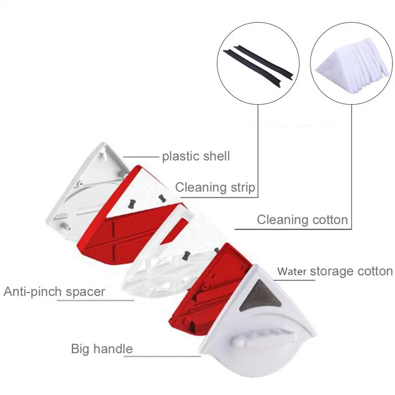 

Household Company Window Cleaning Brush Magnetic Window Glass Cleaner Cleaning Magnet Window Cleaning Tool 3-30cm