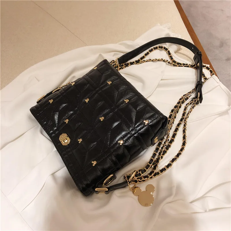 Disney New Mickey Linger Stray Bag женские вечерние сумки через плечо с двойной цепочкой