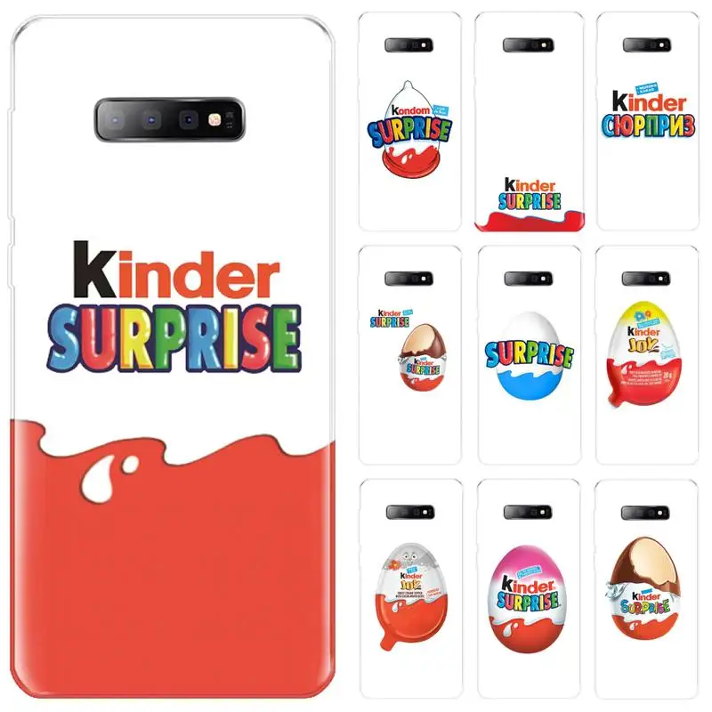 

Candy Chocolate cute Kinder Joy surprise egg Phone Case For Samsung Galaxy S5 S6 S7 S8 S9 S10 S10e S20 edge plus lite Cover