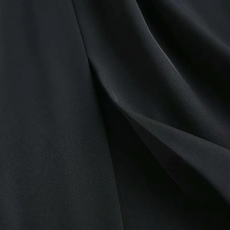 

Women's Dress Solid Black Za Fashion 2021 Sleeveless Summer Dresses Female Side Split Streetwear Straight Loose Mujer Vestidos