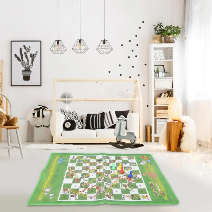 60x45 см кемпинг Snake Chess Моющиеся Складной змея и лесенка Детские Летающие шахматы