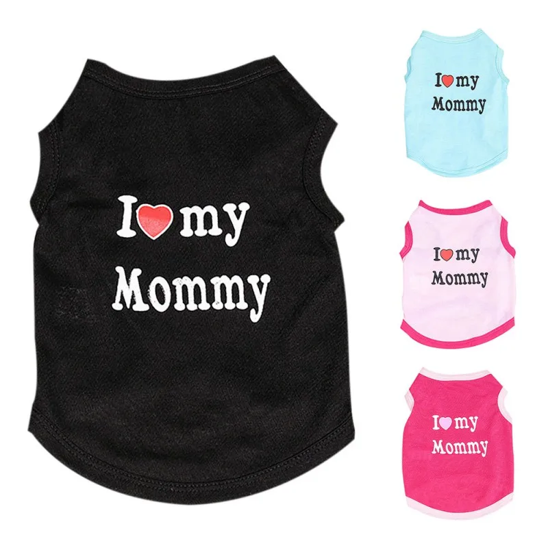 

Pet Dog Summer Vest Cute Letter Pattern Puppy Shirt Breathable Comfortable Pet Cat Cotton Clothes Home Pets Clothing