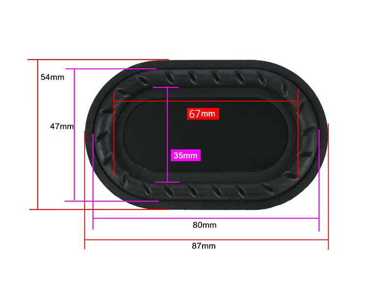 GHXAMP 2*3.5 inch Bass Radiator Low frequency Radiator Rubber edge Woofer Passive Speaker for 2-4 inch Speakers DIY 2pcs
